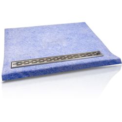 Technicel® Lineboard 100x120cm mit integrierter Duschrinne 80cm