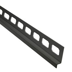Technicel® Duschprofil Edelstahl schwarz für Boden rechts 2% h1=11mm h2=24mm L=0,98m