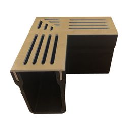 Technicel® Outdoor-Drain 65x100 Cortenstahl Ecke