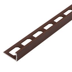 Techniprofile aluminium finition structurée terre brun h=12,5mm l=2.50m