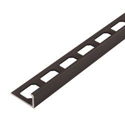Techniprofile aluminium finition structurée ombre h=12,5mm l=2.50m